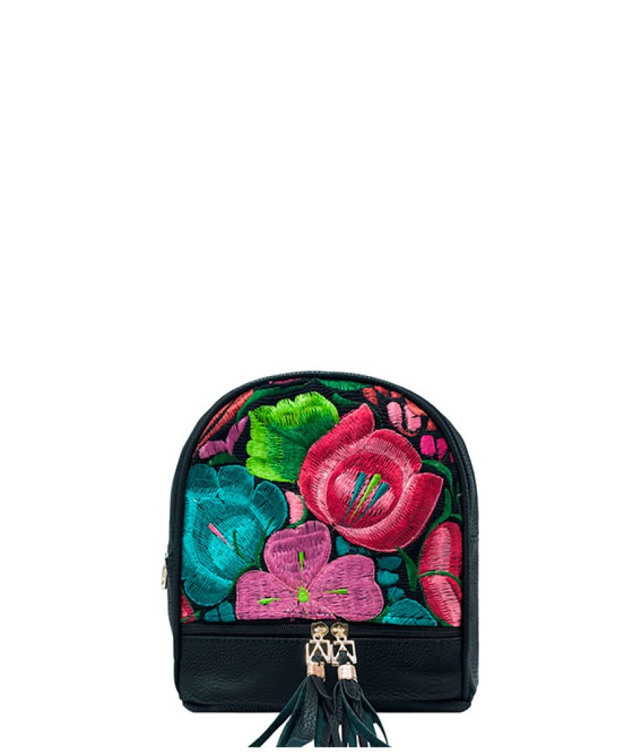 Bags Angel Lozano | Synthetic Dove Loom Flowers Black