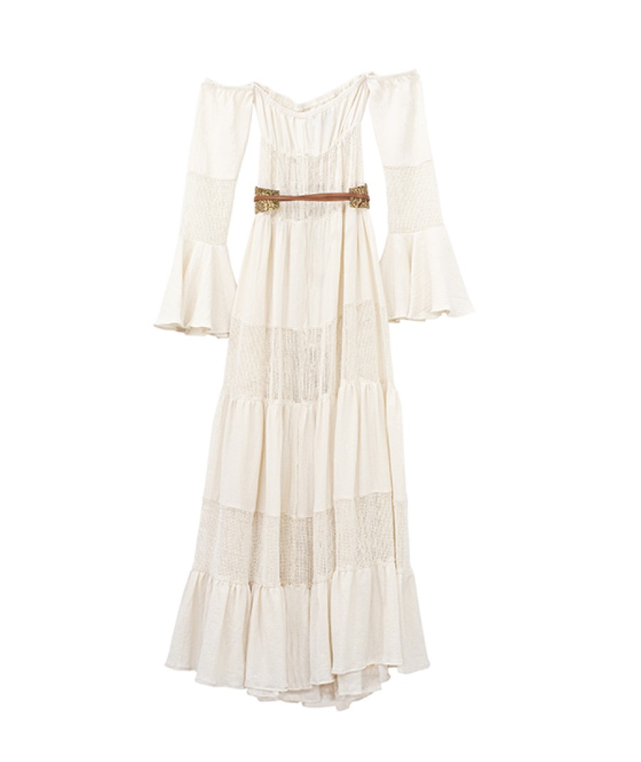 Clothing Angel Lozano | Bardot Dress Blanket Washed Al-W29