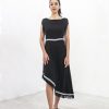 Clothing Angel Lozano | Asymmetric Black Dress Al-W10