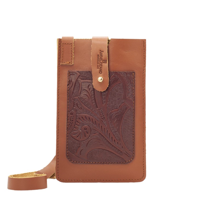 Accessories Angel Lozano | Zury Brown Engraved Leather