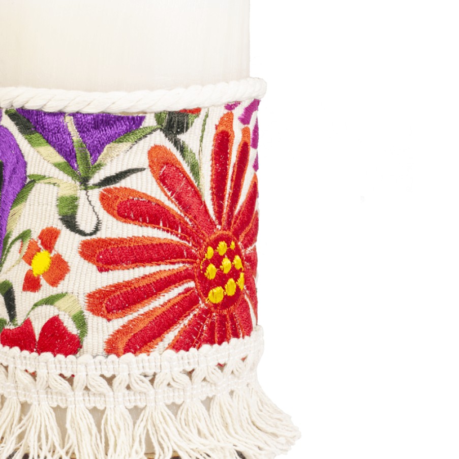 Velas Angel Lozano | Flower Loom Aromatic Candle Large Bone Flowers