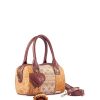 Bags Angel Lozano | Alix Camel Jute Embossed Leather