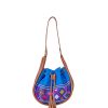 Bags Angel Lozano | Ana Engraved Leather Loom Rhombus Blue