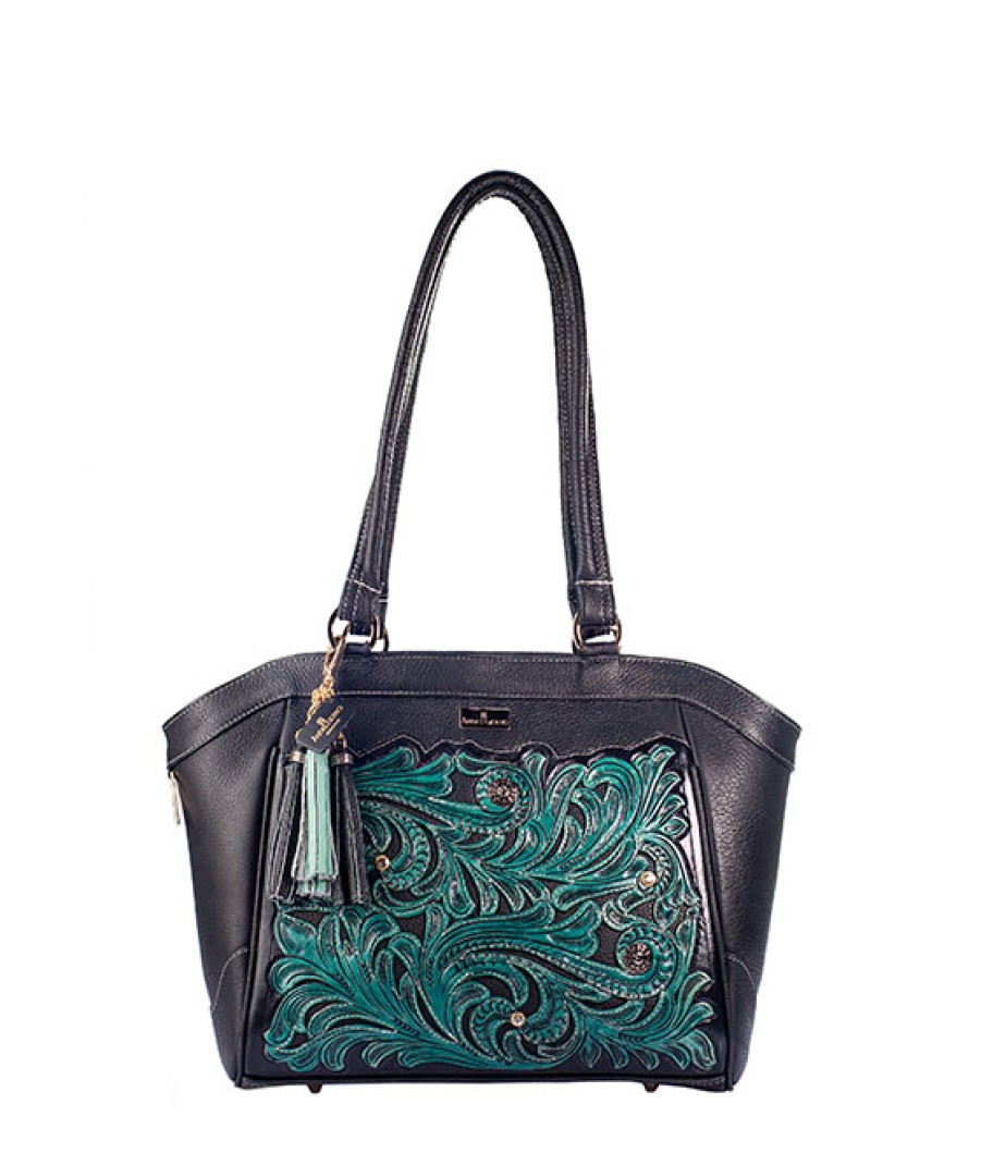 Bags Angel Lozano | Maya Chiseled Leather Black