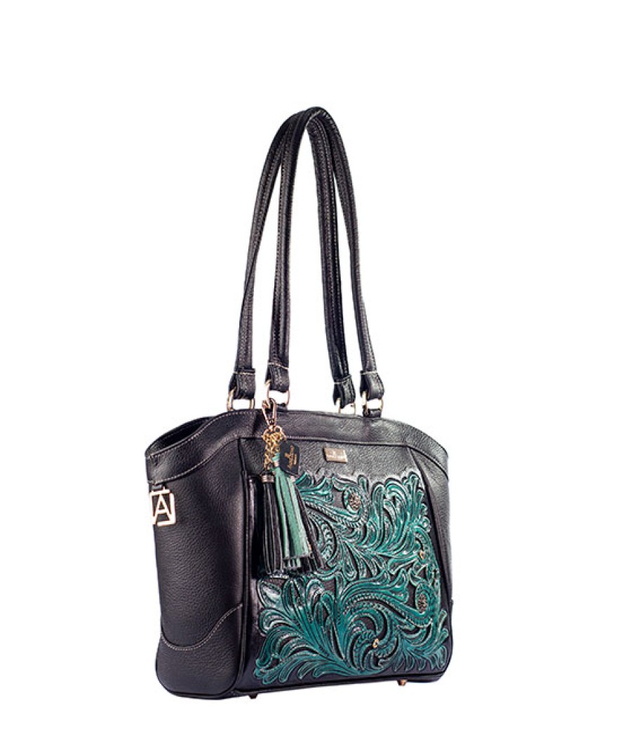 Bags Angel Lozano | Maya Chiseled Leather Black