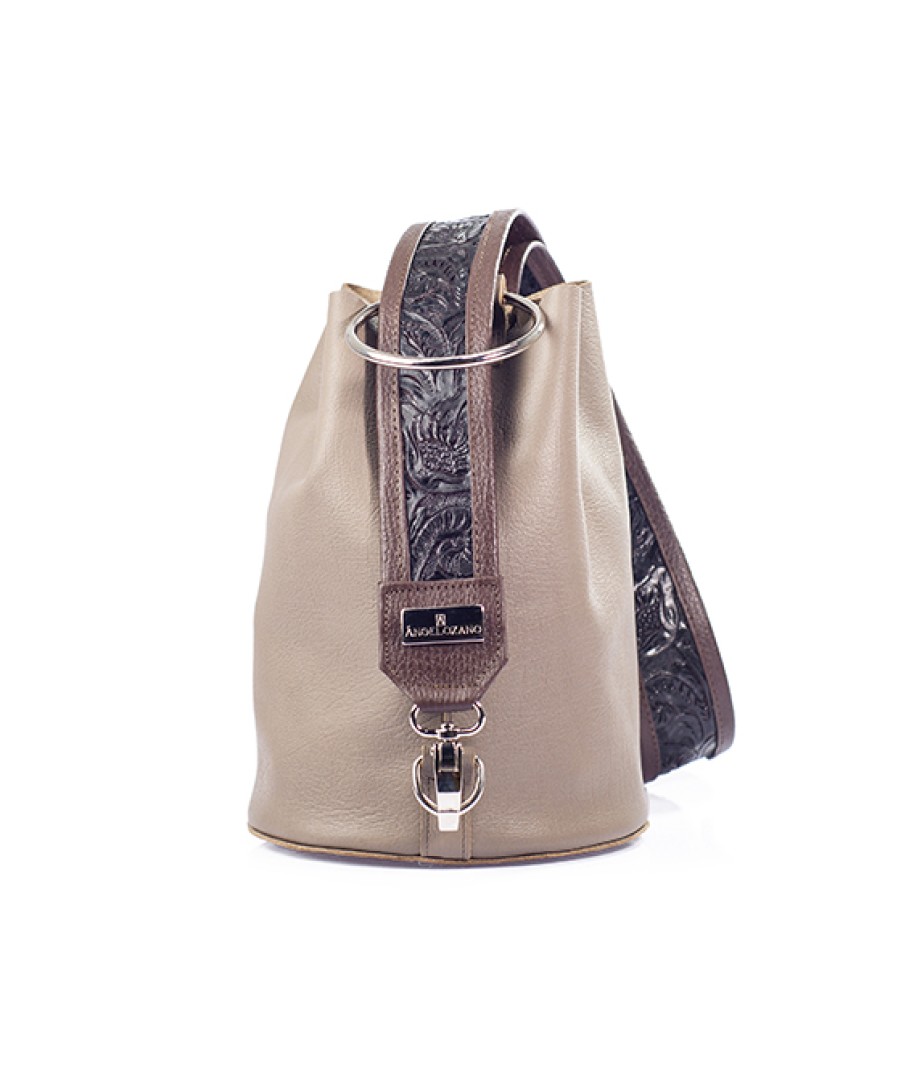 Bags Angel Lozano | Dolores Chiseled Leather Brown