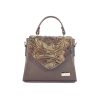 Bags Angel Lozano | Ely Engraved Leather Painted Brown