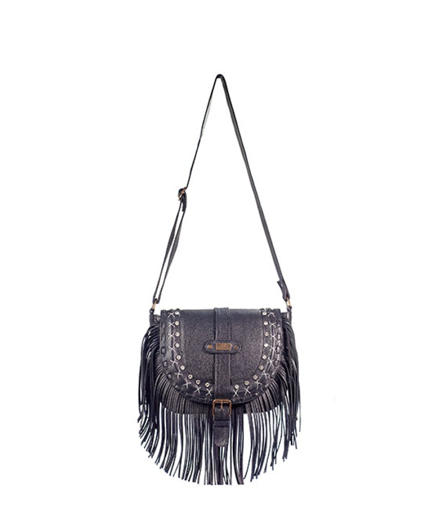 Bags Angel Lozano | Barbara Black Woven Leather