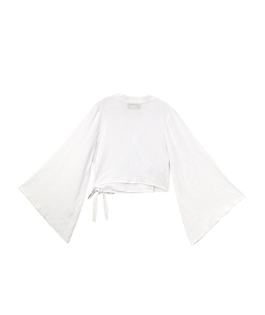 Clothing Angel Lozano | White Crossover Blouse Al-W15