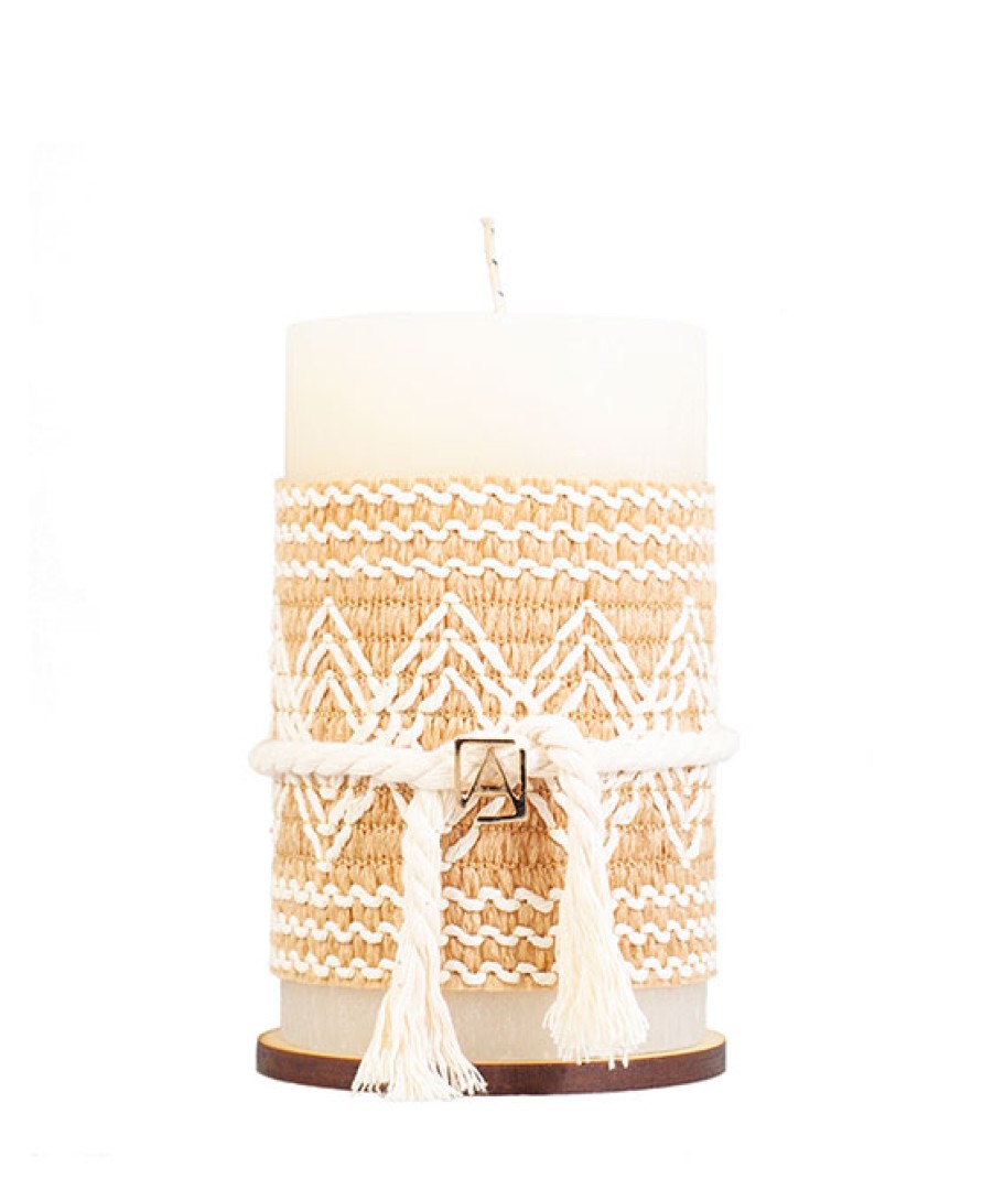 Velas Angel Lozano | Jute Jute Rhombus Aromatic Candle Large Beige