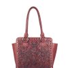 Bags Angel Lozano | Alba Engraved Leather Brown