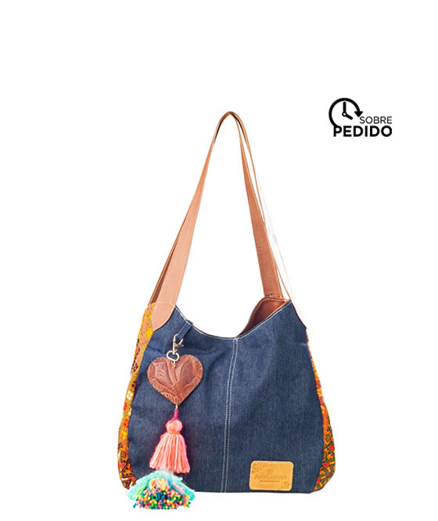 Bags Angel Lozano | Veronica Denim Ethnic Loom